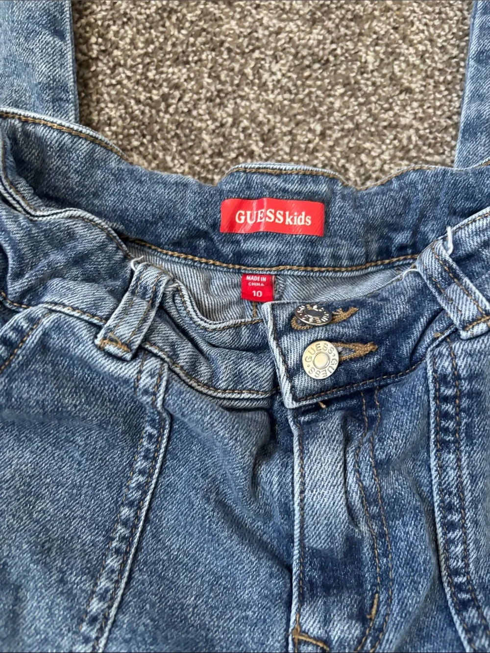 Guess Women's Light Blue Denim Boyfriend Jeans with Utility Pockets